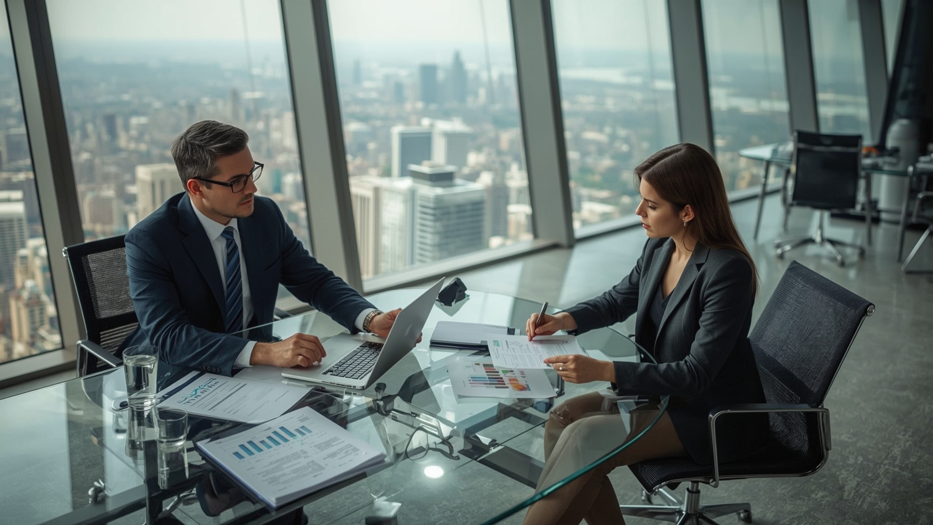 Expert en audit financier travaillant sur des documents comptables